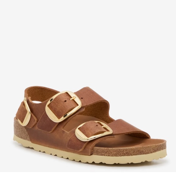 WOMEN'S BIRKENSTOCK MILANO BIG BUCKLE FOOTBED SANDALS Women’s - Picture 1 of 9